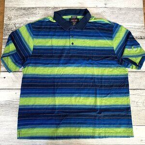 Weir Golf Striped Golf Polo Shirt